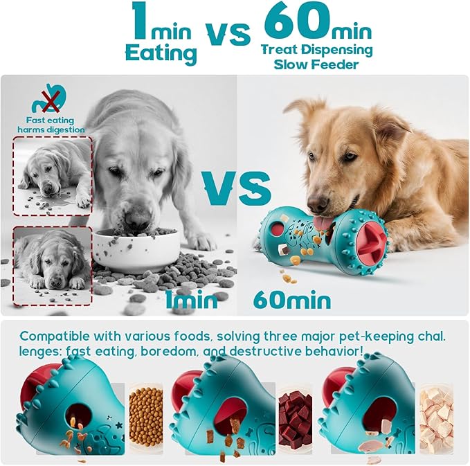 knitly Interactive Dog Toys, Adjustable Treat Dispensing Toy to Keep Them Busy, Dog Enrichment for Brain Stimulation & Cognitive for Puppy Puzzle to Reduce Boredom - Ideal Gift for Cats and Dogs
