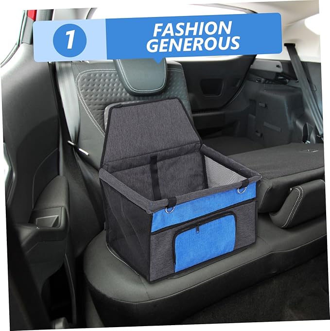 Yardwe Pet Dog and Cat Car Seat with Front Pocket Breathable Console Pet Cushion for Dogs and Cats Lightweight and Easy to Install for Travel