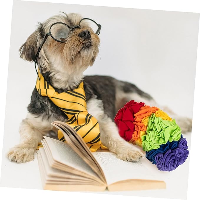 Puppy Snuffle Mat Rainbow Color Dog Hiding Pad for Slow Eating Interactive Sniffing Plaything Reduces Prevents Fast Eating Dogs