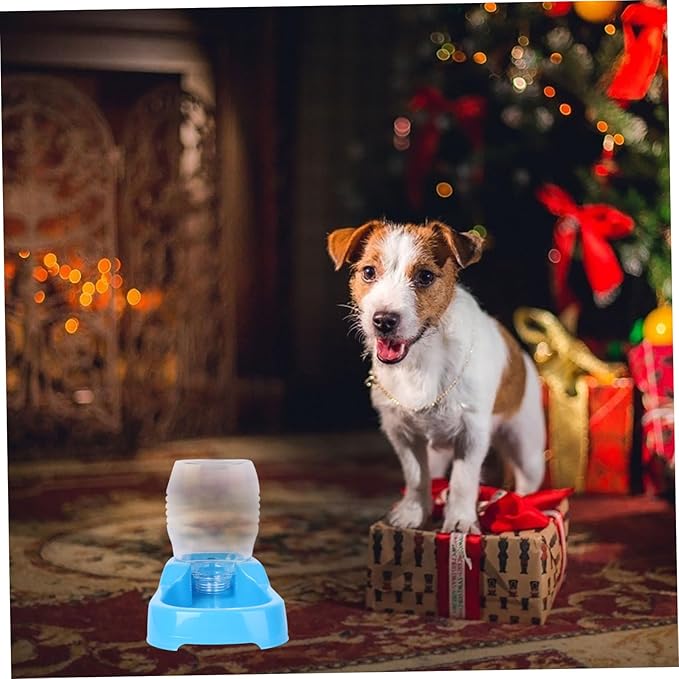 VANZACK Blue Pet Water Feeder Automatic Puppy Drinking Tool Non Tip Design for Home and Pet Shops Material Smooth Surface for Dogs and Cats