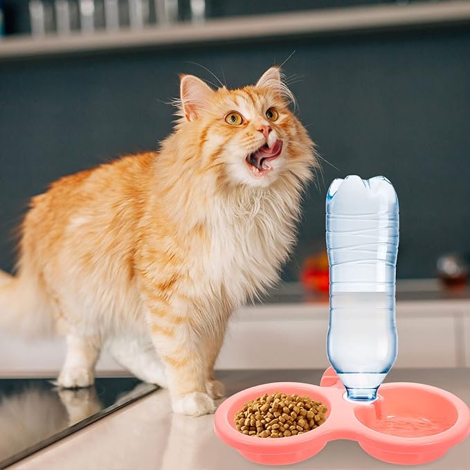 Dog Kennel Dog Kennel 2pcs Double Cage Dog Bowls Detachable Crate Food Bowl Automatic Water Dispenser Bottle Pet Hanging Feeder Dish for Rabbit Puppy Bird Cat Dog Bowl Dog Bowl