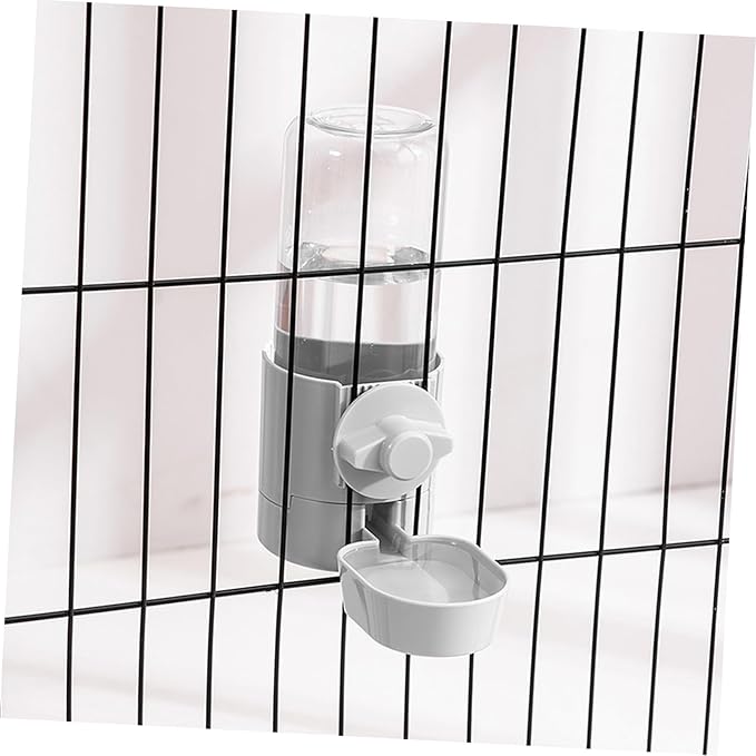 Kisangel Pet Water Dispenser Automatic Hanging Water Feeder for Dogs and Cats Capacity Easy to Inspect Gray for Keeping Pets Hydrated While You Re Away