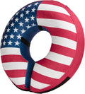 BENCMATE Inflatable Dog Cone Collar Alternative, Soft Dog Cone for Small Medium Large Dogs and Cats, Neck Recovery ECollar Donut Collar After Surgery (Small, Flag)