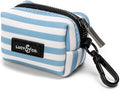 Lucy & Co. Set Sail Poop Bag Holder - Cute Designer Pet Waste Bag Dispenser, One Size, Blue & White Stripes