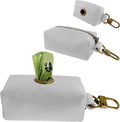 HIFA Genuine Leather Dog Poop Bag Holder, Poop Bag Holders for Leashes - Soft Touch Rustic Leather, Metal Clips and Easy Access to Pet Waste Bags- Dog Poop Bag Dispenser for Outdoor Walking