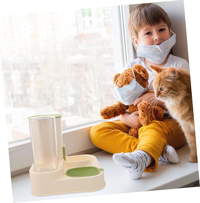 Automatic Pet Water Feeder Food Dispenser for Dogs and Cats Detachable Design Dry Wet Food Separation Easy to Suitable for Animals Capacity Water Bowl