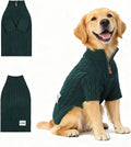 Small/Medium Dog Sweater, Warm Dog Winter Coat w/Sleeves, Comfortable High Neck Premium Dog Clothes for Golden Retriever-Best for Holidays, Daily Walks XXL Green