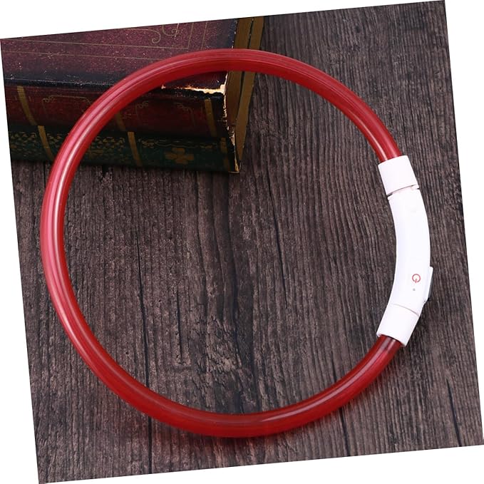 FRCOLOR 3pcs Led Glowing Dog Collar USB Rechargeable Pet Collar for Night Safety -Saving Flexible Shapes