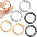 Spring O Rings,Round Spring Snap Keyring, Metal Carabiner Clips for Keychain Handbag Purse Dog