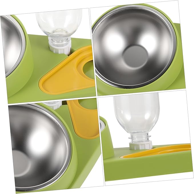 YARNOW Dog Cat Bowl Feeder Automatic Pet Feeder Gravity Refill Compact Design