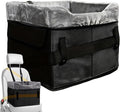 Dog Car Seat,Portable Washable Plush Booster Bed - Dog Booster Car Seat with Storage Pockets,for Under 25 Lbs Vehicle Travel Road Trip Back Front Center