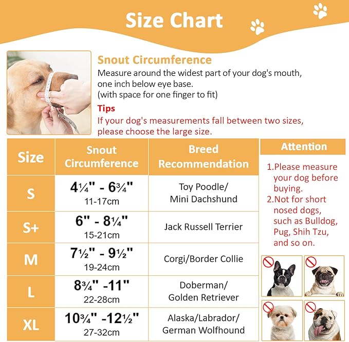 Mayerzon Dog Muzzle with Adjustable Strap to Prevent Biting Fierce Barking and Chewing, Air Mesh Breathable Pet Muzzles for Small Medium Large Dogs