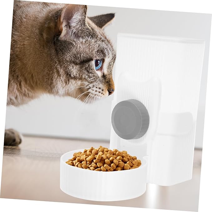 Angoily Automatic Pet Food Feeder Hanging Type Dog and Cat Food Dispenser No Leakage Design Easy Installation for Cage for Puppy and Kitten Feeding