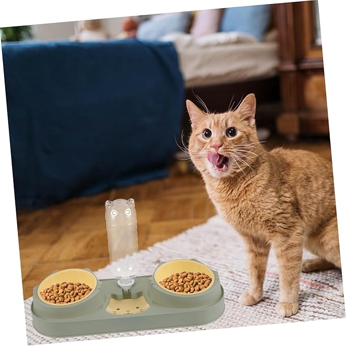 POPETPOP Automatic Feeder Dog Water Bowl Double Bowl Pet Feeder Cat Food Dispenser for Dog Random Style
