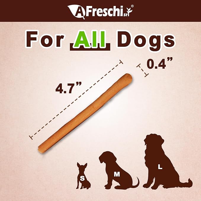 Afreschi Chicken Dog Treats, All Natural, Healthy & Easily Digestible, Grain-Free Puppy Chews, Low-Fat, Human Grade Training & Rewards Dog Snacks, Chicken Sticks with Pumpkin, 24 oz Pack