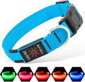 Illumifun LED Dog Collar, USB Rechargeable Light Up Dog Collar, Adjustable Pet Safety Light Glow in The Dark (Blue, Medium)