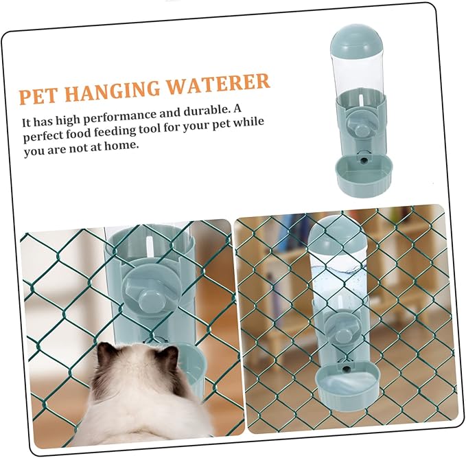 Happyyami Automatic PET Water Feeder for Cats Dogs Hanging Design Tip Plastic Water Dispenser for PET Feeding Supplies