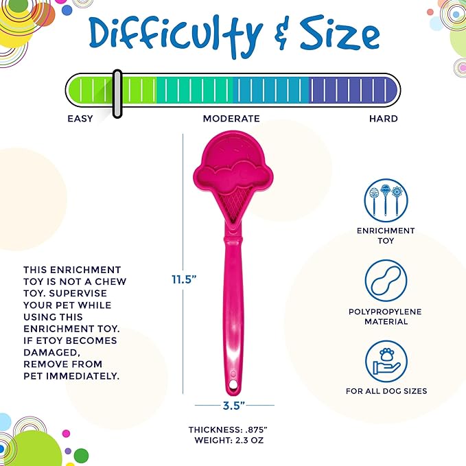SodaPup Lick Sticks eToy – Durable Interactive Enrichment Toy Made in USA from Non-Toxic, Pet-Safe, Food Safe Material for Bonding, Training, Calming, Mental Stimulation, Oral Health & More