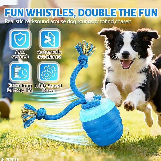 Interactive Dog Toys, 2026 Upgrade Interactive Rolling Cat Dog Ball Toy, Rechargeable Automatic Moving Dogs Toy Wicked Ball for Boredom Medium Small Puppy Dogs (Green)