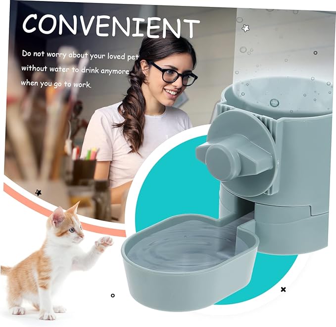 VANZACK Pet Automatic Waterer Dispenser Hanging Water Feeder for and Capacity Spills Easy to Use and Refill