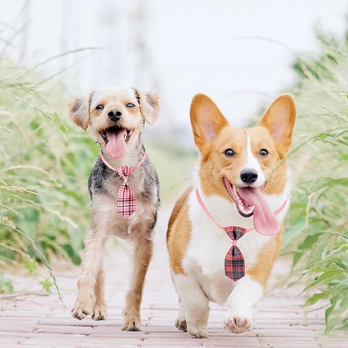 Segarty Small Dog Ties, 40 PCS Assorted Pattern Adjustable Pet Bow Ties for Small Dogs Bows Cats Grooming Bowties Puppy Neckties Festival Party Valentine Photography Holiday Costumes Birthday Gift