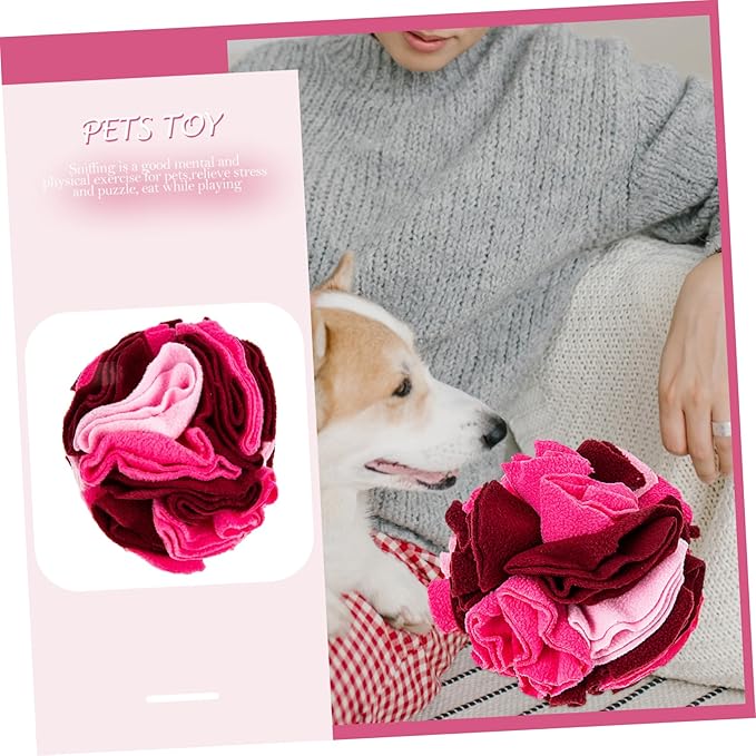 VICASKY Pet Dog Sniff Ball Snuffle Food Puzzle Slow Feeder for Dogs Engaging Interactive Plaything to Reduce Boredom and Stress for Training and Mental Stimulation