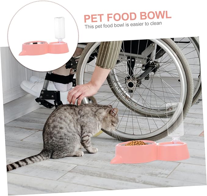 GANAZONO 1pc Automatic Pet Water Feeder Bowl Cat Dog Food Dispenser Easy to Detachable Design for Home Use Cat Ear Shape