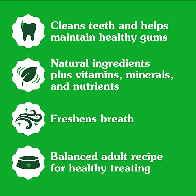 Greenies Veterinarian-Recommended Adult Natural Dental Dog Treats Petite Size, Original Flavor, (4) 30 ct Packs (120 Treats)