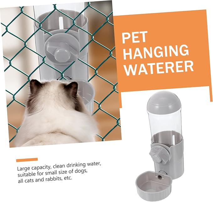 Automatic PET Water Feeder Hanging Dog Water Dispenser for Cats and Dogs Tip Design 2L Capacity Plastic