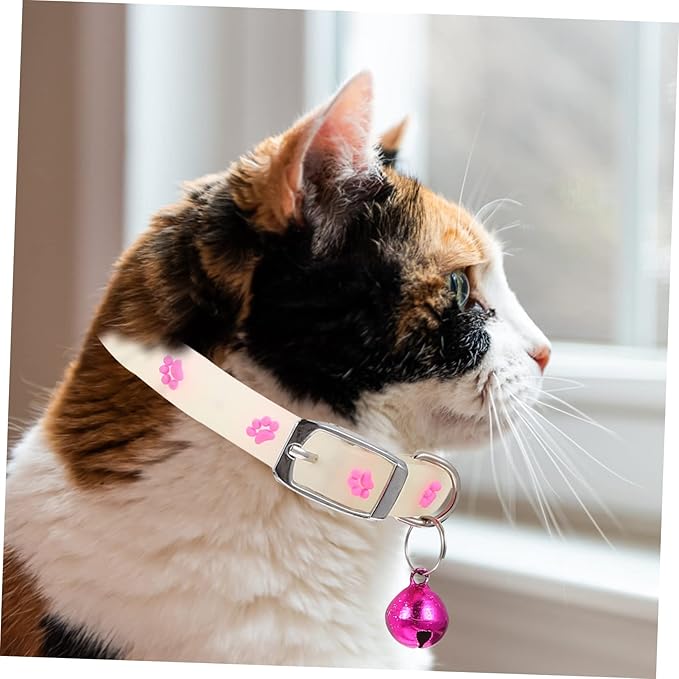 ERINGOGO 3pcs Fluorescent Pet Collar Glow Collars for Dogs and Cats Night Safety Accessories to Prevent Loss Random Colors Fish Bone