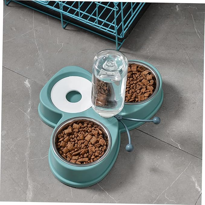 ERINGOGO Automatic PET Waterer and Feeder for Dogs and Cats Multi-Function Dual Bowls Convenient Water Dispenser Non-Slip Base for Home Use