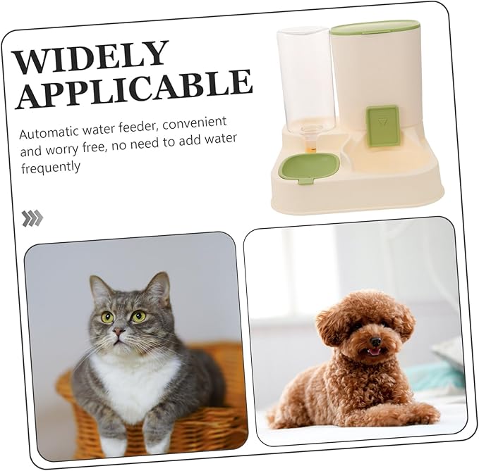 Yardwe Automatic Pet Feeder and Water Dispenser for Dogs and Cats Capacity Dry-Wet Separation Easy to Transparent Design for Home Use