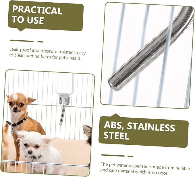 Pet Hanging Water Feeder Automatic Dispenser for Dogs Animals Leak Design Travel Friendly Transparent Ensures Hydration Without Mess
