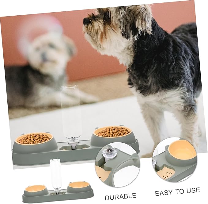 Happyyami Dog Automatic Water Dispenser Dog Food Container Pet Food Dispenser Bowl Random Style