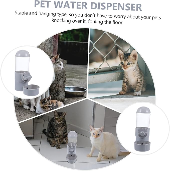 MERRYHAPY Dog Water Dispenser for Cats and Dogs Automatic Hanging Feeder Capacity Compact Design for Pets Easy to Refill Non-tip Structure Practical and Convenient
