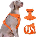 No Pull Dog Harness with Lycra, Three-Point Force Dispersion & 3D Padding, Adjustable Breathable Mesh for Small Medium Large Dogs(Orange,S)