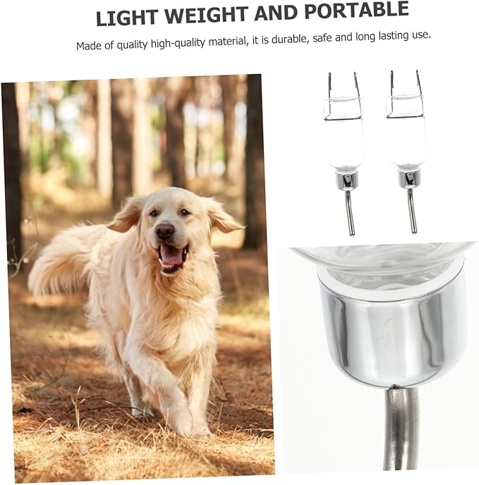 2pcs Hanging Water Dispenser for Dogs Automatic Pet Drinking Tool Leakproof Water Holder Easy to Clean Transparent Design for Convenient Hydration