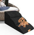 Topmart High Density Extended Foam Dog Ramp&Steps 3 Tiers,15.7" High,Non-Slip Dog Stairs with Waterproof Cover,Soft Foam Pet Ladder,Best for Injured,Older Cats,Pets with Joint Pain
