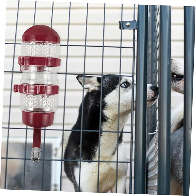 GALPADA Hanging Dog Water Dispenser for Pet Cages Automatic Water Bottle Kettle Feeder for Cats and Dogs Easy to Install and Secure Design for Comfortable Drinking Angle