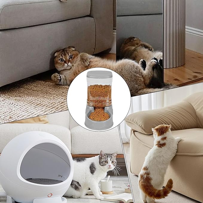 Pet Waterer - Indoor Cat Food Dispenser | Auto-Dispensing Pet Feeder, Automatic Meal Dispenser with Durability, Large Capacity Cat Feeder, Pet Water Dispenser for Cats Pets Small Dogs