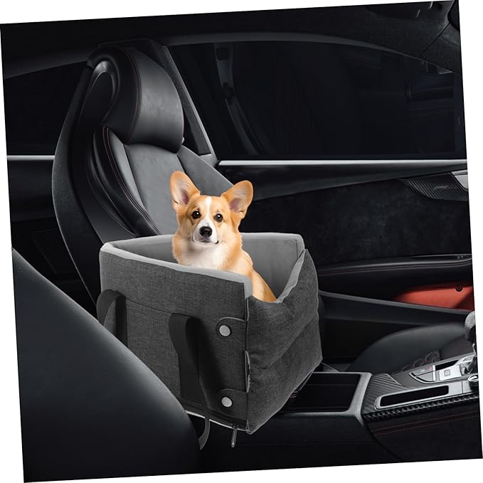 Portable Dog Car Seat for Pets Washable Console Seat Easy Installation Prevents Slipping Comfortable Design for Travel for Dogs and Cats