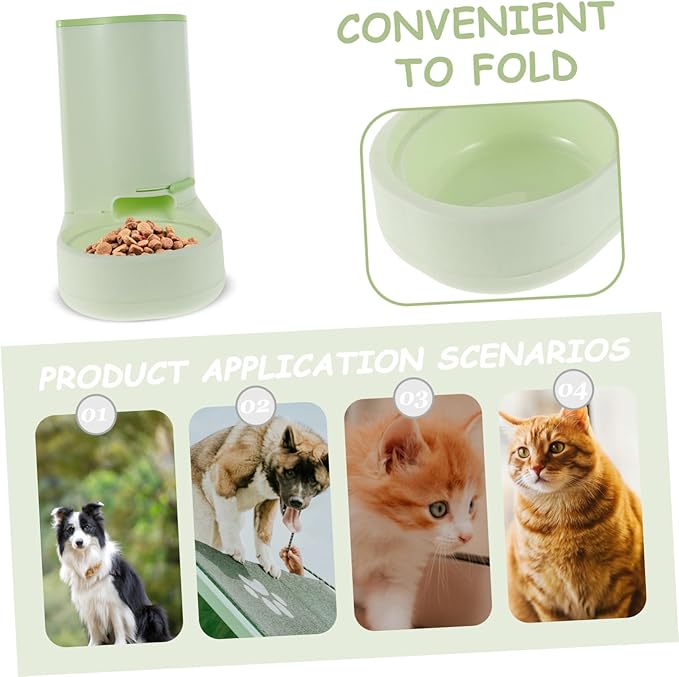 Mipcase Automatic Pet Feeder Capacity Non-Spill Dog Bowl Outdoor Cat Feeding Station Auto Feeder for Cats Dogs Sturdy Build for Pet Hydration