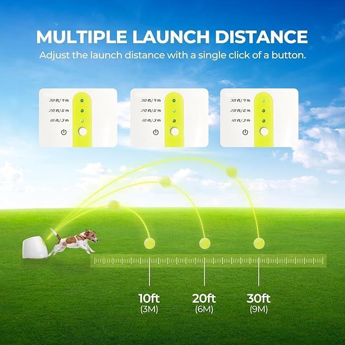 ALL FOR PAWS Automatic Ball Launcher for Dogs Interactive Puppy Pet Ball Indoor Thrower Fetch Machine, 3 Balls Included (2 inch) for Small to Medium Dogs