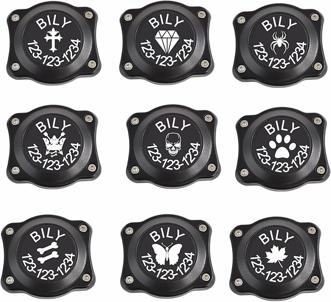 Personalized Flashing Night Dog Collar with Waterproof airtag Holder for Black Dog Night Walking (Blue, L(15.7-19.7"))