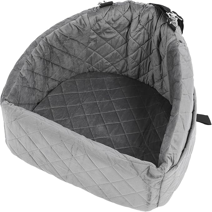 Zerone Dog Car Seat Safety Belt Storage Bag Comfortable MaterialDog Car Seat with Washable Detachable and Washable for Small Medium Dogs, Pets (Gray)