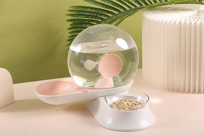 Pet Life ® 'Auto-Myst' 2-in-1 Snail-Shaped Gravity Filtered Automatic Cat and Dog Water Feeder and Pet Water Dispenser with 6-Pack Filters