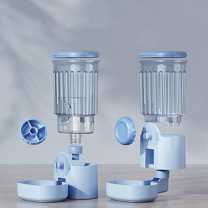 Yosoo Hanging Pet Food Water Dispenser Auto Cage Feeder, Waterer Set for Cats Dogs, Hanging Pet Food Water Dispenser, Space Saving Design, Easy Cleaning, Ideal for Large Pets