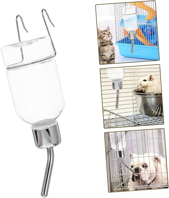 Kisangel Pet Water Dispenser Dog Hanging Water Bottle Animal Water Feeder Automatic Waterer Convenient