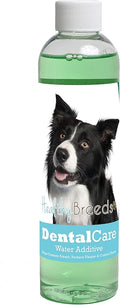 Healthy Breeds Dog Dental Care Water Additive for Border Collie - Helps Freshen Breath, Reduce Plaque & Control Tartar - Mint Flavor - 8 oz