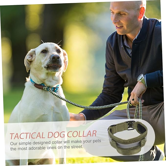 Milisten Adjustable Reflective Dog Collar for Dogs Comfortable Padded Design Buckle for Outdoor Use Heavy-Duty and